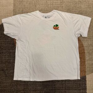 Adidas - Classic Plant and Terracotta White Tee Shirt - 2XL